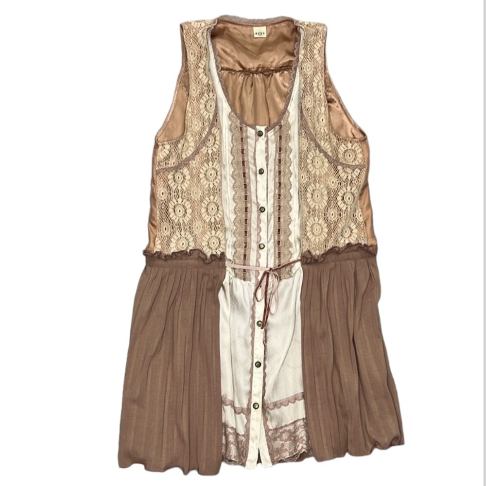 Axes Femme Coquette Japanese Romantic Drop Waist Sleeveless Dress Size M Lace - Picture 2 of 15